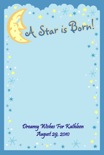 personalized star theme baby shower sign in board